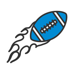 American Football Fire Ball Icon