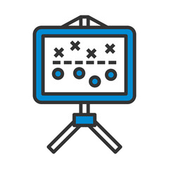 American Football Game Plan Stand Icon