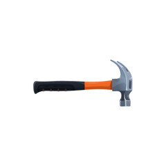 Hammer tool, carpentry and woodwork instrument, vector flat icon. Construction, repair and wood work carpenter hammer tool with nail puller, handicraft equipment