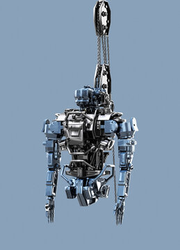 Robot manufacturing, conceptual illustration