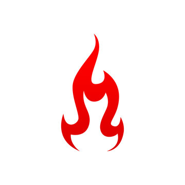Flaming fire blazes, orange blazing flame ignition isolated flat cartoon icon. Vector fiery firewood, passion and danger sign, flammable warning. Burning bonfire or campfire, symbol of hot ignite