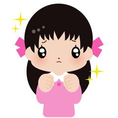 キラキラ　うるうる　リボン　女の子　素材
