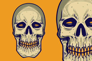 skull head vector illustration