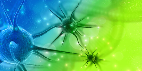 3d render Corona virus microscopic view