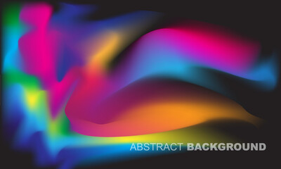 Blurred colored abstract background. Smooth transitions of iridescent colors. Colorful gradient. Rainbow backdrop.