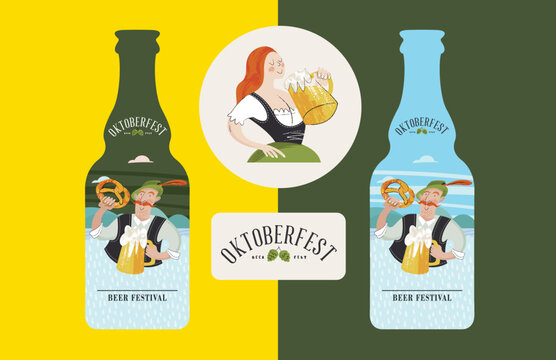 Vector illustration for the Oktoberfest beer festival_01