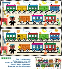 Toy train find the differences picture puzzle
