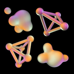 atom symbol on black