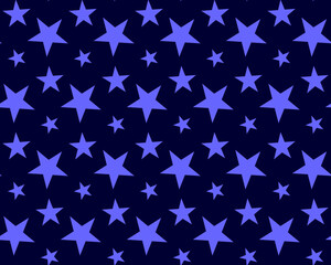 Stars pattern Geometric Vector drawing with Violet and Blue.
Seamless pattern. Night Illustration Background. Color abstract vector texture with scattered stars Geometric shapes are different sizes