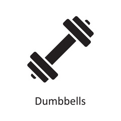 Dumbbells vector solid Icon Design illustration. Sports And Awards Symbol on White background EPS 10 File