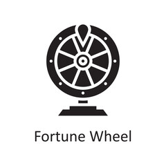 Fortune Wheel vector solid Icon Design illustration. Sports And Awards Symbol on White background EPS 10 File