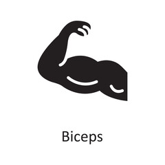 Biceps vector solid Icon Design illustration. Sports And Awards Symbol on White background EPS 10 File