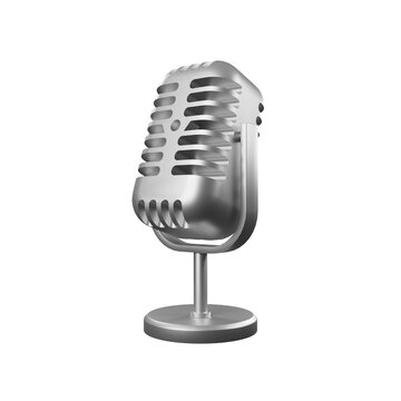  microphone icon 3d rendering.