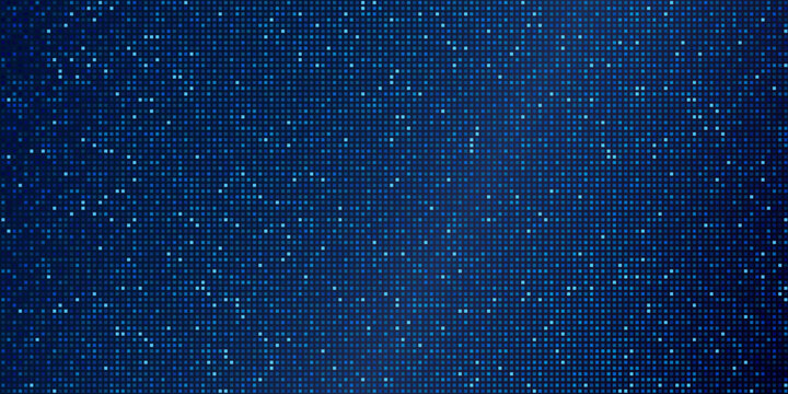 abstract blue technology pixel background, vector illustration
