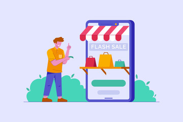 a person shopping online by eCommerce