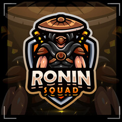 Ronin mascot. esport logo design