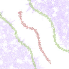 Purple green sparkle glitter art