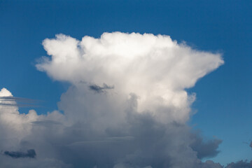 Beautiful big clouds at sunset