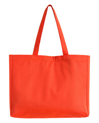 orange fabric bag isolated with clipping path for mockup