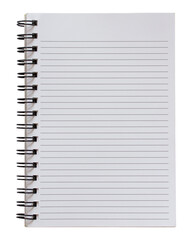 blank spiral notebook isolated with clipping path for mockup