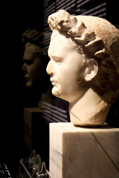 Portrait of emperor Titus made of marble