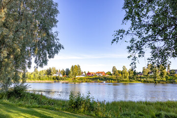 Hiking along the Skellefteå river, Skellefteå, Västerbottens county,Sweden, Scandinavia, Europe