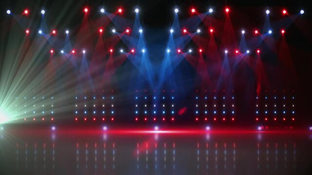 Animation of stage over light spots