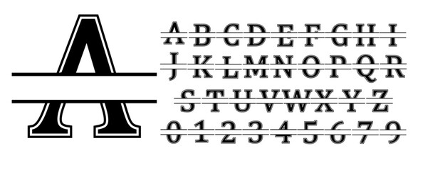 A-Z Split Monogram, Split Alphabet