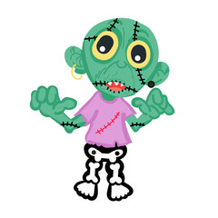 Halloween ghost character desig illustration