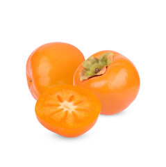 Persimmon fruit isolated on transparent background (.PNG)