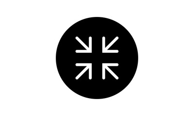 Size icon. reduce vector symbol. Simple zoom arrow sign contraction design element. isolated illustration