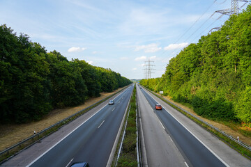 View of the A43 from a bridge.
