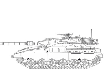 Israeli Merkava Mk 1 Main Battle Tank