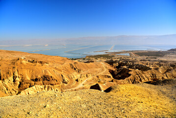 Fototapeta na wymiar Holy Land of Israel. Dead Sea lockout.