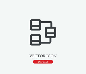 Networking vector icon. Editable stroke. Symbol in Line Art Style for Design, Presentation, Website or Mobile Apps Elements, Logo.  Topology symbol illustration. Pixel vector graphics - Vector