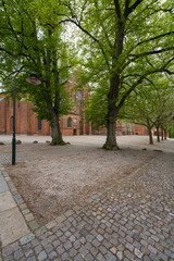 Park-like grounds around Roskilde Cathedral