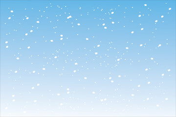 Set of snowflakes. Winter season. Realistic falling snow with white snowflakes