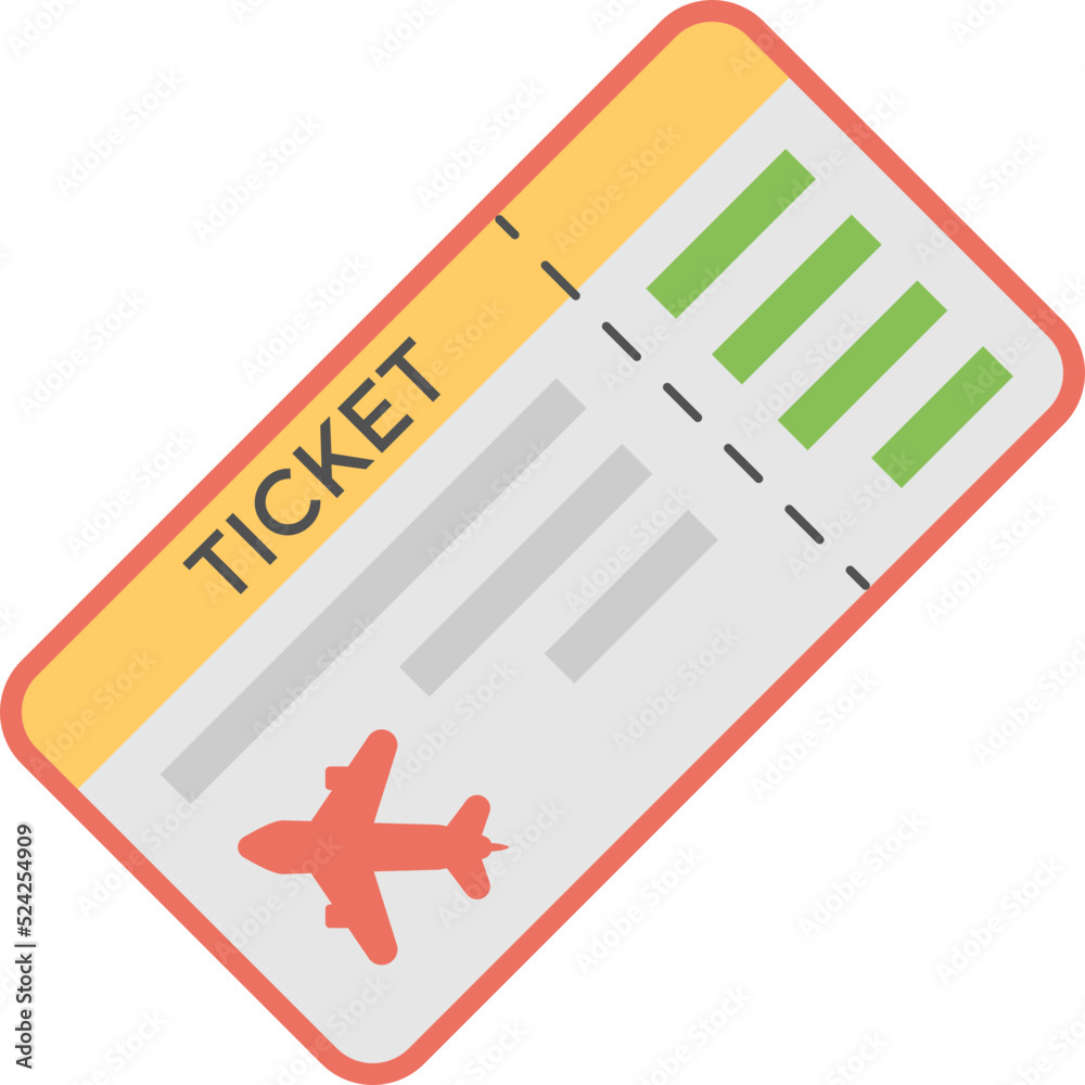 Sticker aeroplane ticket