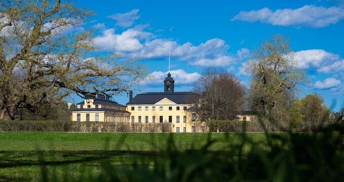 Ulriksdal palace alley during the day in Stockholm, Sweden
