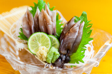 ほたるいかの刺身