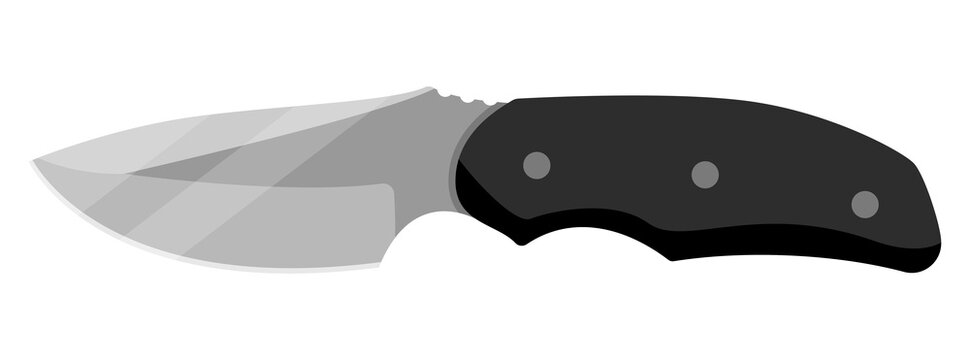 Jackknife knife. Cute jackknife knife isolated on white background. Vector illustration