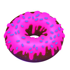 Cake with icing cream