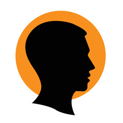 men head silhouette vector design