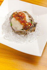 ポン酢ジュレでいただく生岩牡蠣