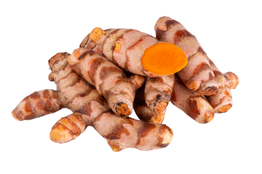 Turmeric Herb Contains Bioactive Compounds With Powerful Medicinal Properties isolated on alpha background