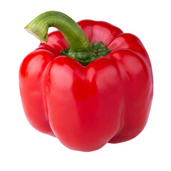 Red Bell Pepper isolated on alpha background