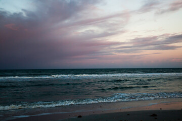 Ocean waves meeting the shore