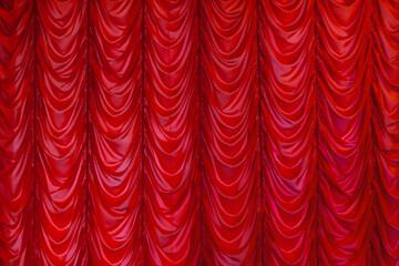 Background image - vintage red curtain with pleats