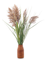 Bouquet of cane in the cart.