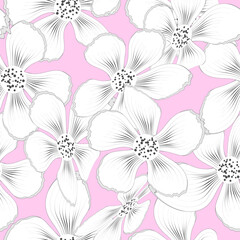 Abstract flowers pink background for celebration design.